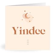 Geboortekaartje naam Yindee m1