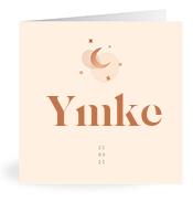 Geboortekaartje naam Ymke m1