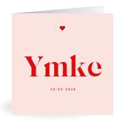 Geboortekaartje naam Ymke m3