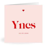 Geboortekaartje naam Ynes m3