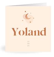 Geboortekaartje naam Yoland m1
