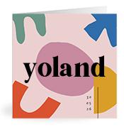 Geboortekaartje naam Yoland m2