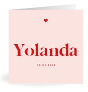 Geboortekaartje naam Yolanda m3
