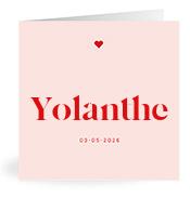 Geboortekaartje naam Yolanthe m3