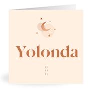 Geboortekaartje naam Yolonda m1