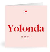 Geboortekaartje naam Yolonda m3