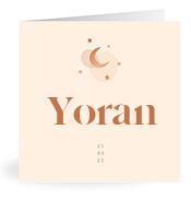 Geboortekaartje naam Yoran m1