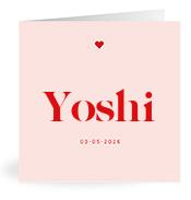 Geboortekaartje naam Yoshi m3