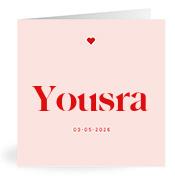 Geboortekaartje naam Yousra m3
