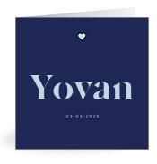 Geboortekaartje naam Yovan j3
