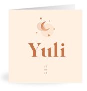 Geboortekaartje naam Yuli m1