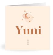 Geboortekaartje naam Yuni m1