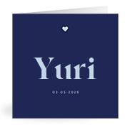 Geboortekaartje naam Yuri j3