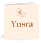 Geboortekaartje naam Yusra m1