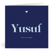 Geboortekaartje naam Yusuf j3