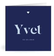 Geboortekaartje naam Yvet j3