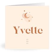 Geboortekaartje naam Yvette m1