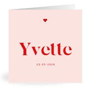 Geboortekaartje naam Yvette m3