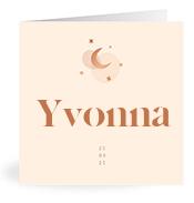 Geboortekaartje naam Yvonna m1