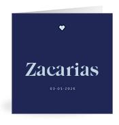 Geboortekaartje naam Zacarias j3