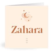 Geboortekaartje naam Zahara m1