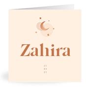 Geboortekaartje naam Zahira m1
