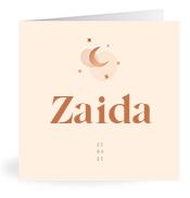 Geboortekaartje naam Zaida m1