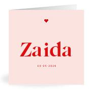 Geboortekaartje naam Zaida m3