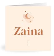 Geboortekaartje naam Zaina m1