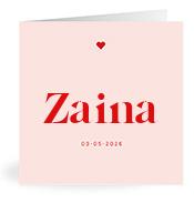 Geboortekaartje naam Zaina m3