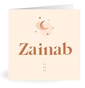 Geboortekaartje naam Zainab m1