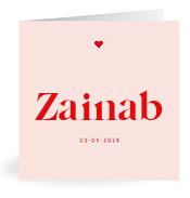 Geboortekaartje naam Zainab m3