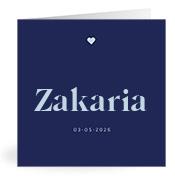 Geboortekaartje naam Zakaria j3