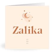 Geboortekaartje naam Zalika m1