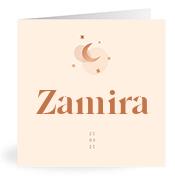 Geboortekaartje naam Zamira m1