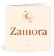 Geboortekaartje naam Zamora m1