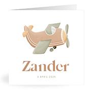 Geboortekaartje naam Zander j1