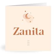 Geboortekaartje naam Zanita m1