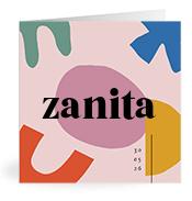 Geboortekaartje naam Zanita m2