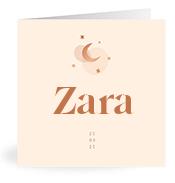 Geboortekaartje naam Zara m1
