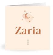Geboortekaartje naam Zaria m1