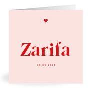 Geboortekaartje naam Zarifa m3