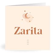 Geboortekaartje naam Zarita m1