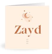 Geboortekaartje naam Zayd m1