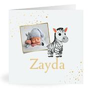 Geboortekaartje naam Zayda j2