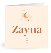 Geboortekaartje naam Zayna m1