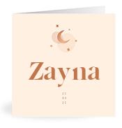 Geboortekaartje naam Zayna m1