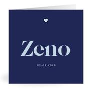 Geboortekaartje naam Zeno j3