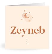Geboortekaartje naam Zeyneb m1