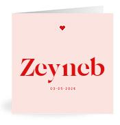 Geboortekaartje naam Zeyneb m3